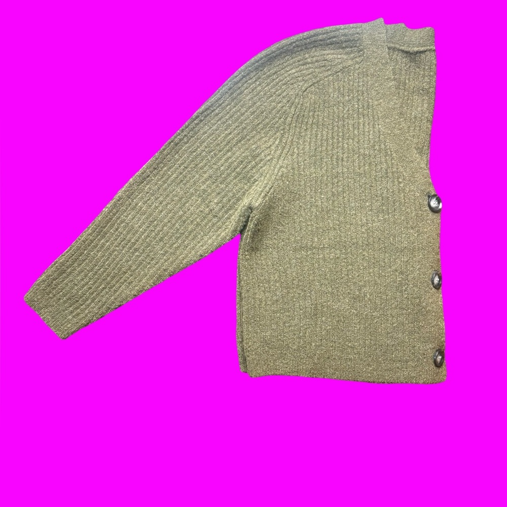 Olive Green Button-Up Cardigan Women’s Size L